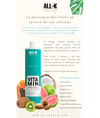 Lot 2 x Lissage Vitamin Therapy - All-K Beauty 1 L vente chaude votre 