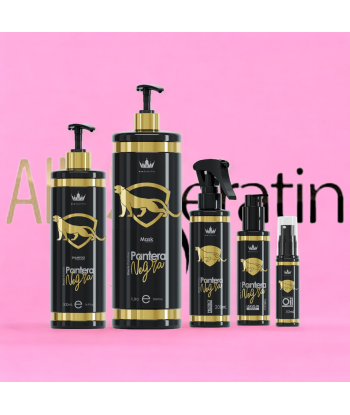 Kit Panthera Negra complet - ana Paula Carvahlo - Lissage permanent + shampoing + Sérum + thermoprotecteur sur le site 