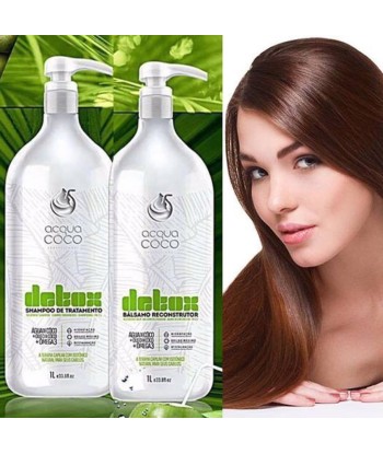 Grand kit soin traitant - 1 litre (2 pc : Shampoing + Baume restructurante) sur le site 