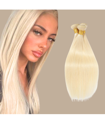 Ihmisen hiukset suorat 7A Blond Platine 613 100 Gr 100 Gr Véritable concentré