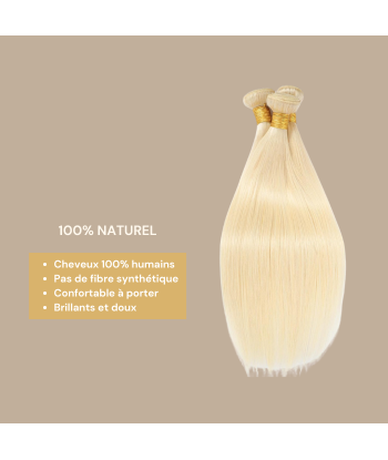 Ihmisen hiukset suorat 7A Blond Platine 613 100 Gr 100 Gr Véritable concentré