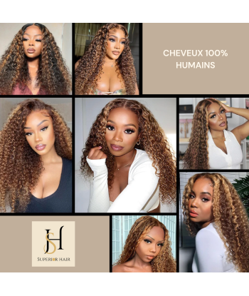 Tissage Vierge Capelli Umani Onda Profonda 7A Chatain Méché Blond P4/27 100 Gr Les magasins à Paris