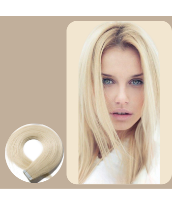 Extensiones adhesivas / Cintas rectas Blond Platinum la colonne vertébrale