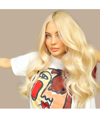 Veving av jomfruhår fra mennesker Body Wave7a blond platinum 613 100 gr de pas cher