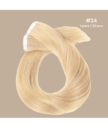 Premium Russian Hair 24 rette tape-extensions offre 