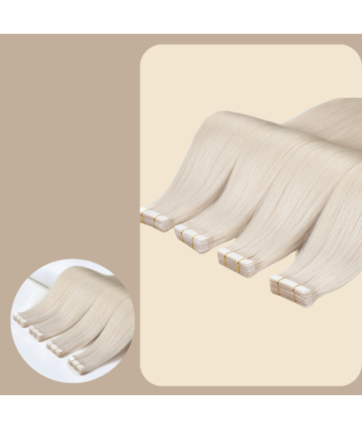 Premium russisk hår 1004 rette tape-extensions / klebeextensions de pas cher