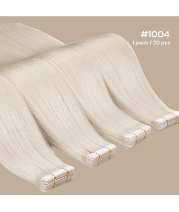 Premium russisk hår 1004 rette tape-extensions / klebeextensions de pas cher