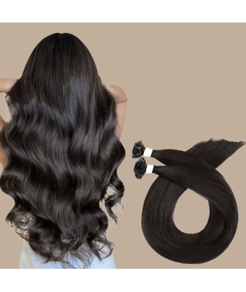 100 Premium Keratin Extensions Rett med Flat Tupp 2 pas cheres