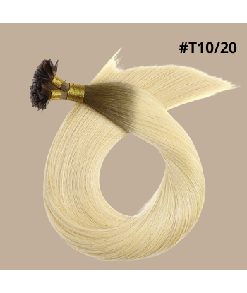 100 Keratin Extensions Rett Premium med Flat Toppunkt T10/20 france