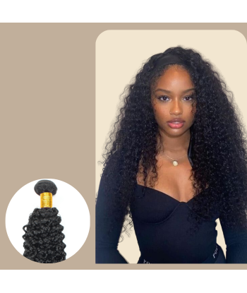 Vävning Virgin Hair Human Hair Kinky Curly 7A Mörkbrun 1B 100 Gr les ligaments