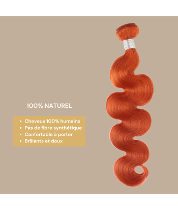 Tissage Cheveux Vierge Human Hair Body Wave 7A Ginger 350  100 Gr Véritable concentré