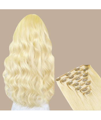 Förlängning till Clips Premium Russian Hair plus qu'un jeu 