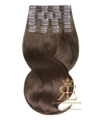 CLIP-IN EXTENSIONS DELUXE LINE Châtain Foncé de la marque