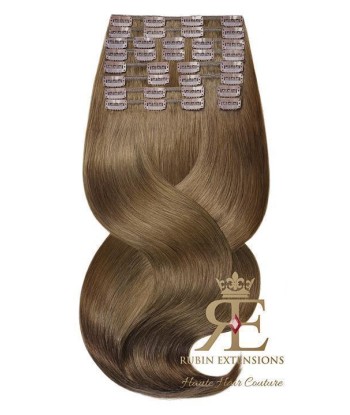 CLIP-IN EXTENSIONS DELUXE LINE Brun Doré Naturel Par le système avancé 