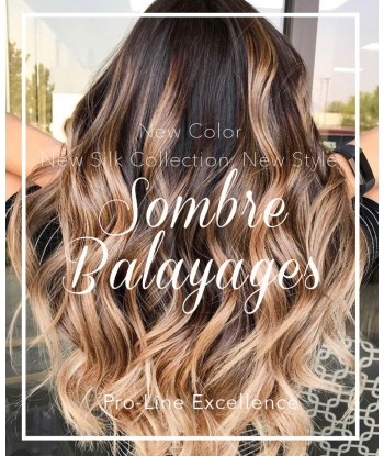 DELUXE LINE SOMBRE-BALAYAGES  Brun Chocolat Foncé & Blond Miel la colonne vertébrale