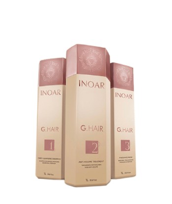 Kit inoar G-hair Extrême Premium - lissage brésilien step 1 + step 2 + step 3 pas cher