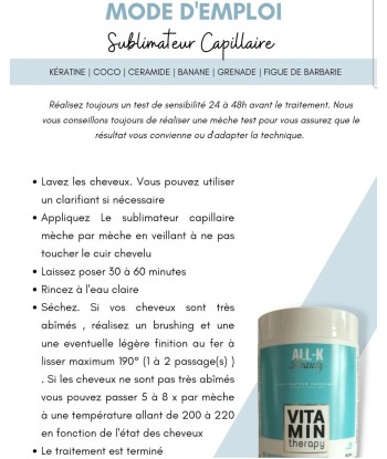 Sublimateur capillaire - Vitamin Therapy -  Sublimateur All-K Beauty du meilleur 